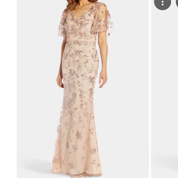 Adrianna Papell Embroidered Floral Mermaid Gown - Picture 2 of 13